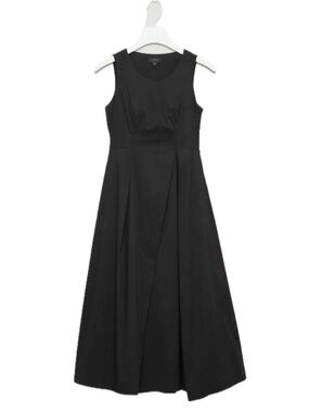 COS Pleated Fit and Flare A-line Summer Midi Dress Cotton Blend US6 Black EUC